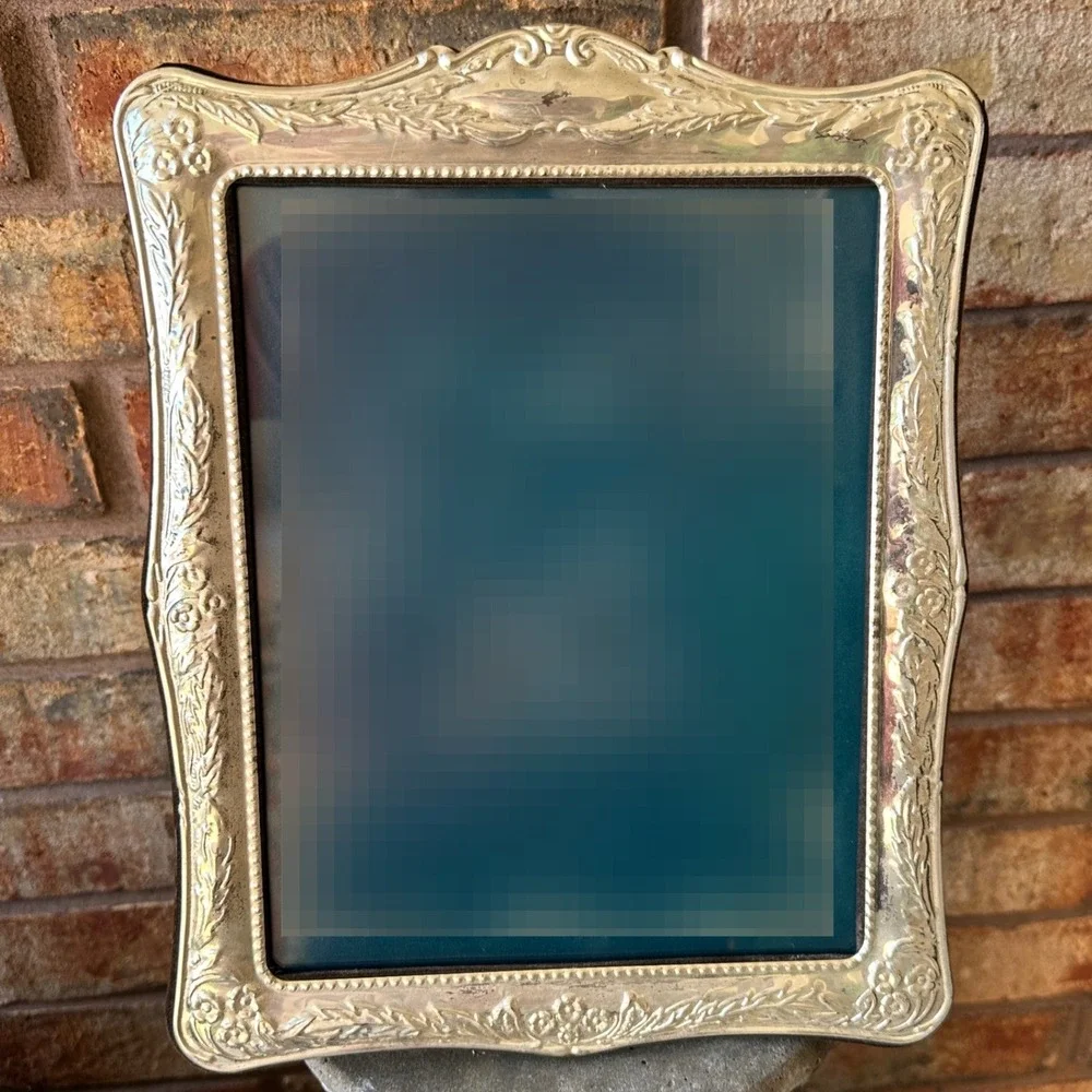 Fetco Beacon Hill Silver Plated Brass 8x10 Picture Frame Ornate Floral Vicorian